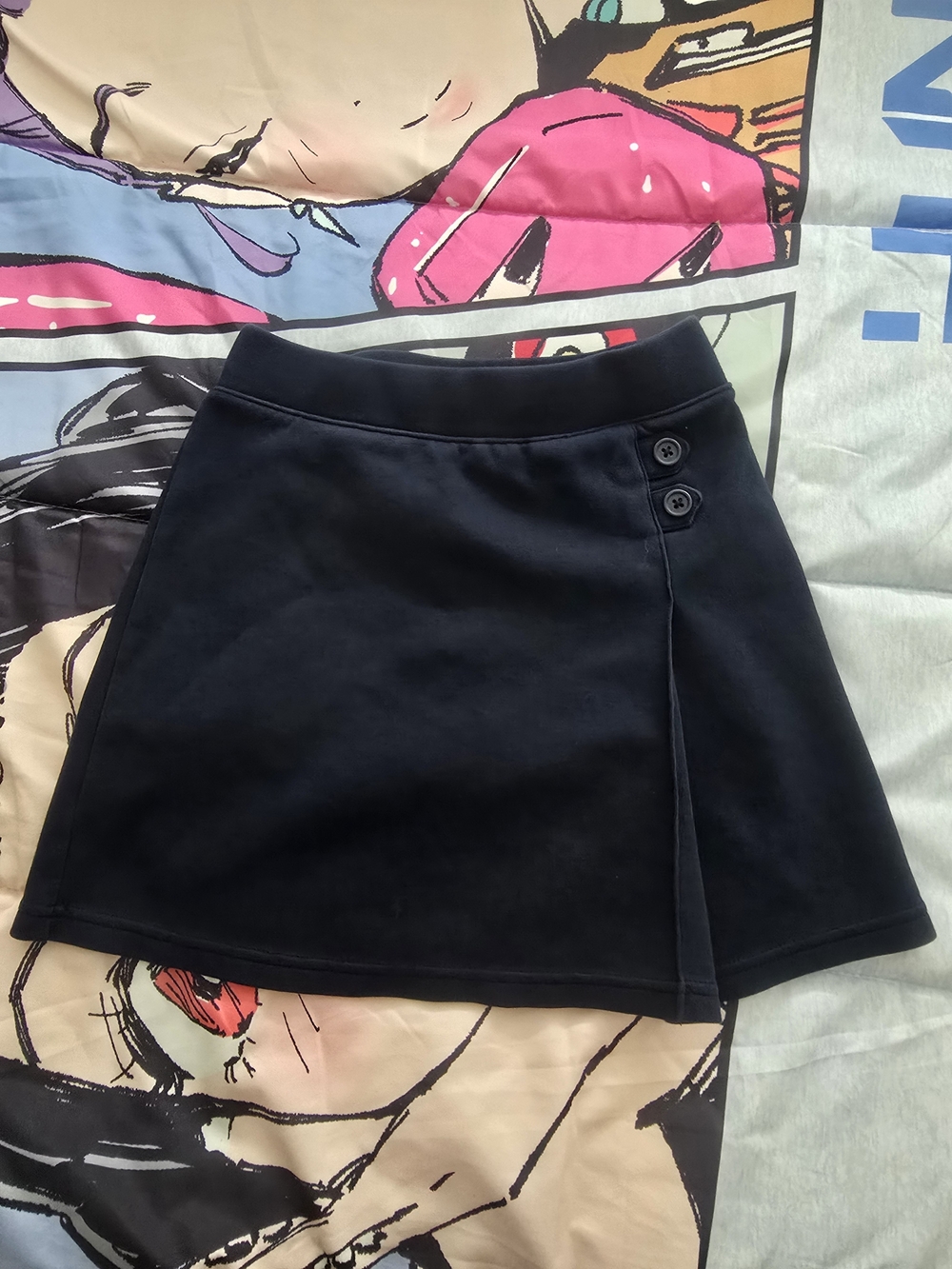 Cat & Jack Black Girls' Skort with Decorative Side Buttons